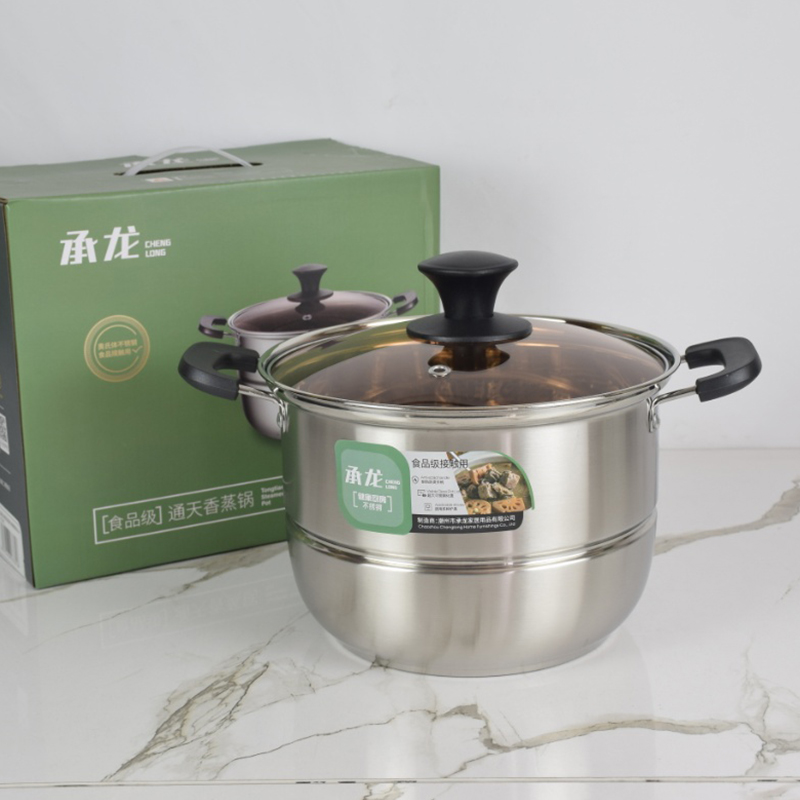 3330 Tongtian Xiang Single Bi Steamer 32cm (Glass Cover)