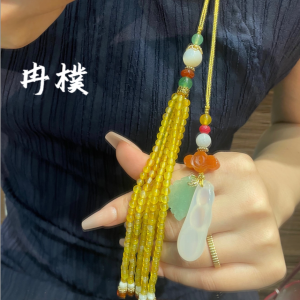 New Chinese style original antique jewelry natural jade button brooch pendant